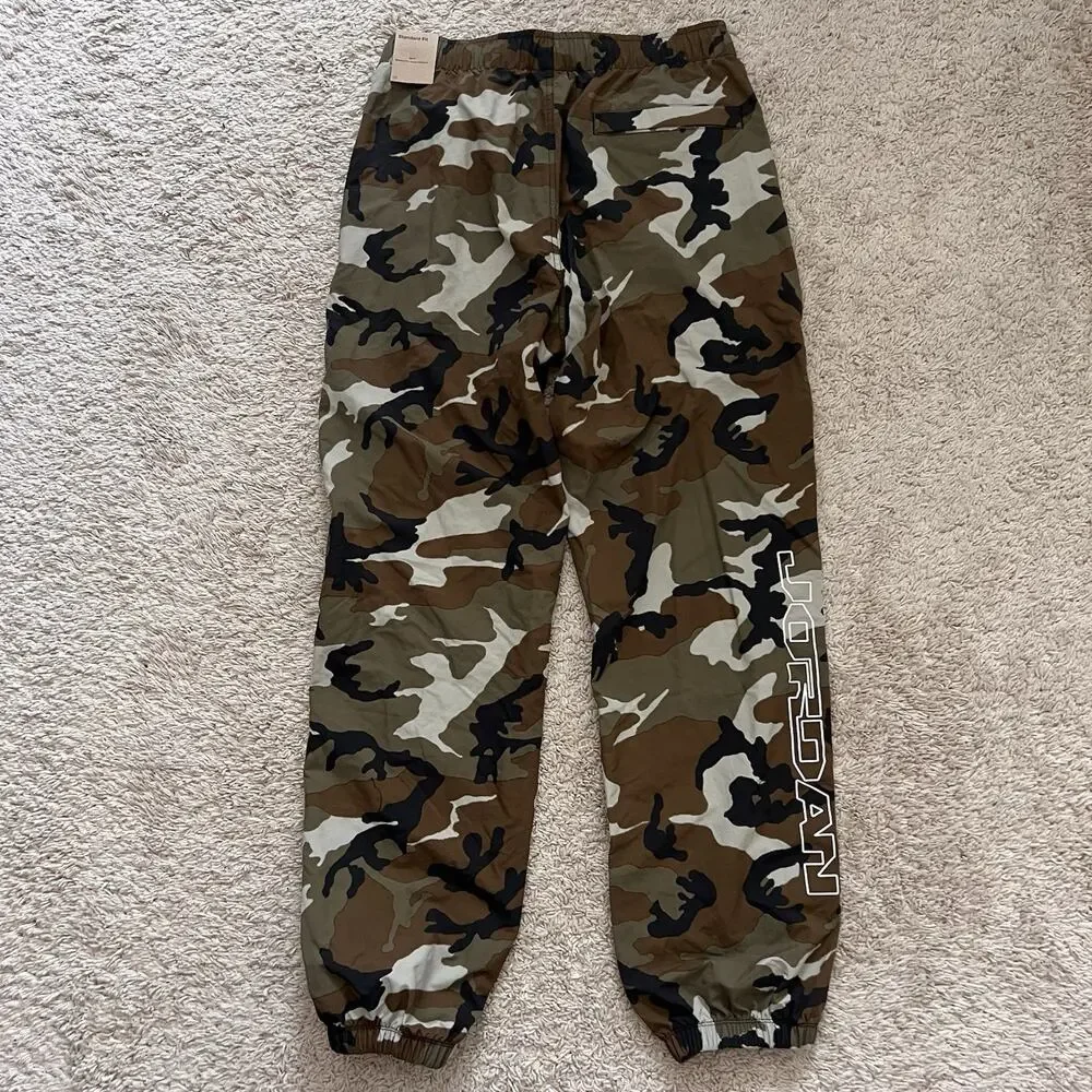 Jordan Pants MVP Mens Medium Camo Army Green Brown Joggers Nike FZ3529-380 NWT